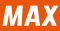 Brand name MAX in bold white letters on an orange background (logo-style wordmark).